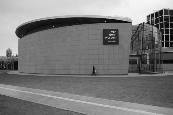 Black White Shot Van Gogh Museum Amsterdam Netherlands — Stock Photo, Image