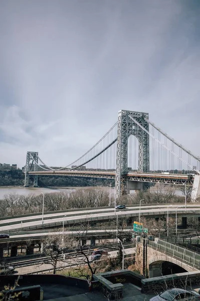 Vertical Shot George Washington Bridge — Stock Photo, Image