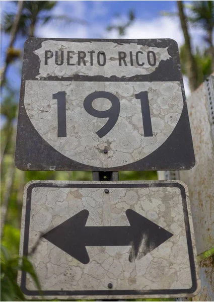 Vertikální Snímek Portorika 191Km Znamení — Stock fotografie