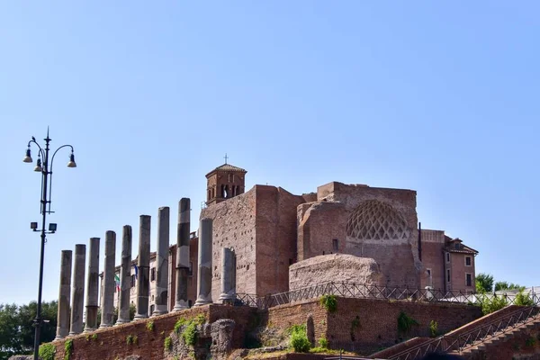View Historic Temple Venus Rome Blue Sky — Stock Photo, Image