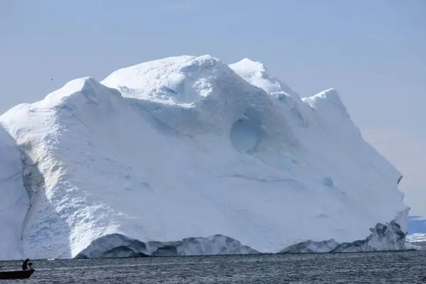 Μια Όμορφη Θέα Της Θάλασσας Χειμώνα Στο Disko Bay Γροιλανδία — Φωτογραφία Αρχείου