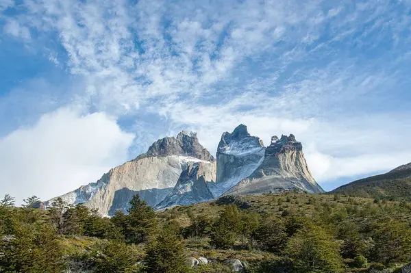 Patagonya Şili Deki Torres Del Paine Ulusal Parkının Güzel Bir — Stok fotoğraf