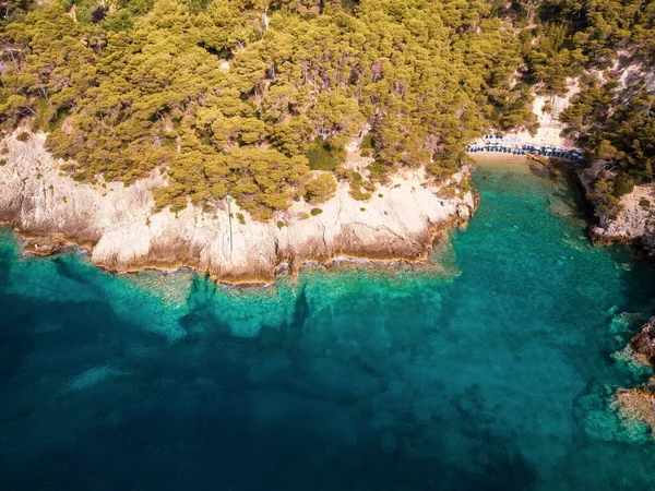 Rochosas Enseadas Mar Das Caraíbas Nas Ilhas Tremiti Puglia — Fotografia de Stock