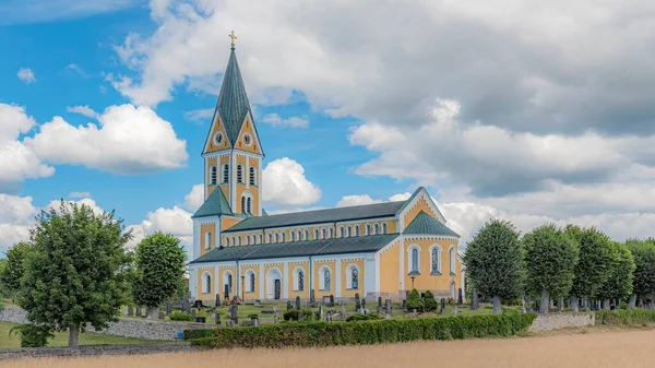 Πανοραμική Θέα Της Εκκλησίας Brakne Hoby Στο Δήμο Ronneby Blekinge — Φωτογραφία Αρχείου