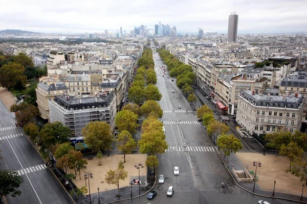 Drone Aereo Del Paesaggio Urbano Parigi Francia — Foto Stock