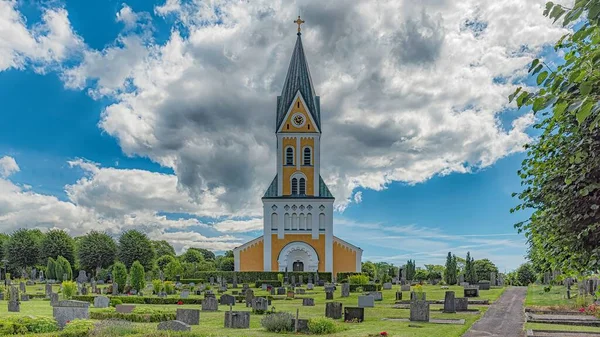 Vue Panoramique Église Brakne Hoby Dans Municipalité Ronneby Blekinge Suède — Photo