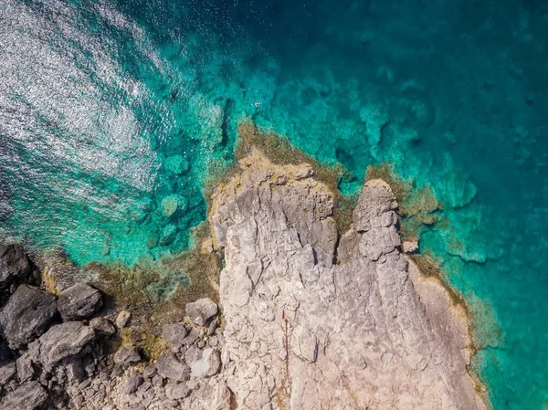Rotsachtige Baaien Caribische Zee Tremiti Eilanden Puglia — Stockfoto