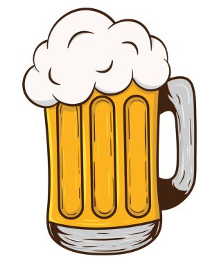Dolu bardak bira illüstrasyonu, Bira Clipart