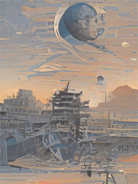 yanan toprağın dijital tablosu