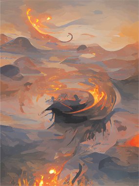 Kayıp gezegen Dünya yanıyor.