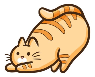 Sevimli bir kızıl kedinin renkli bir temsili.