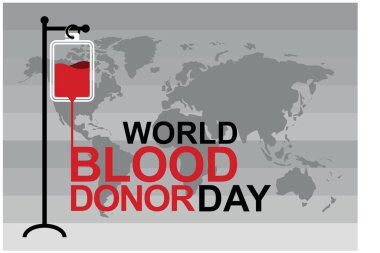 Dünya kan bağışı günü vektör illüstrasyonu