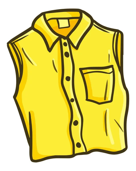 Clip Art Simple Vertical Gilet Jaune — Image vectorielle