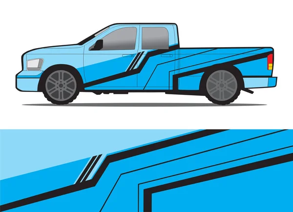 Hellblaue Auto Aufkleber Mit Neuestem Design — Stockvektor