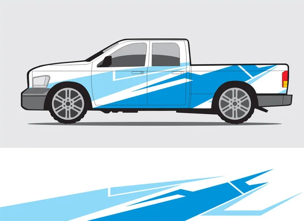 Blauwe Auto Sticker Met Design — Stockvector