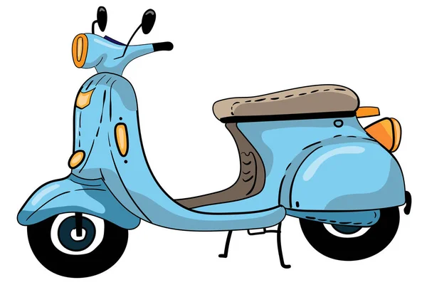 Vector Scooter Plano Clásico Sobre Fondo Blanco — Archivo Imágenes Vectoriales