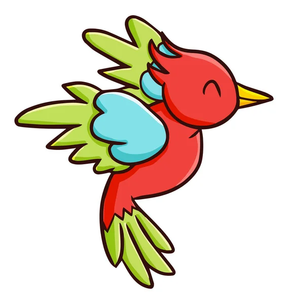 Colorido Vector Ilustración Hermoso Pájaro Volador — Vector de stock