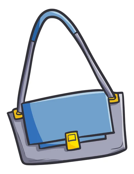 Una Ilustración Vectorial Bolso Azul Moda Sobre Fondo Blanco — Archivo Imágenes Vectoriales