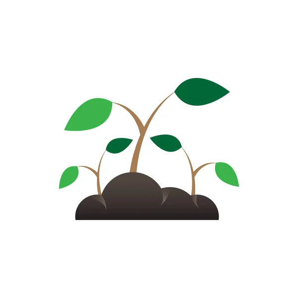 Plant Leaves Icon Leaf Symbol Ecology Enviroment Nature Vegetarian Vegan — Stock Vector