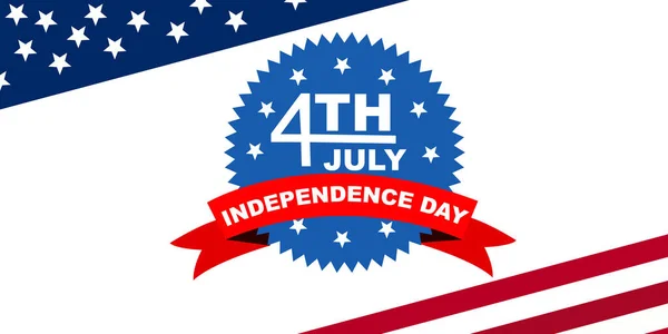 Ιουλίου Ημέρα Ανεξαρτησίας Στις Ηνωμένες Πολιτείες Χαρούμενη Ημέρα Ανεξαρτησίας Της — Διανυσματικό Αρχείο