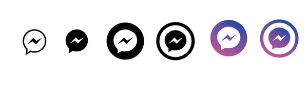 Ein Soziales Netzwerk Facebook Messenger Symbol Nachricht Symbol Evolution Vektorillustration — Stockvektor