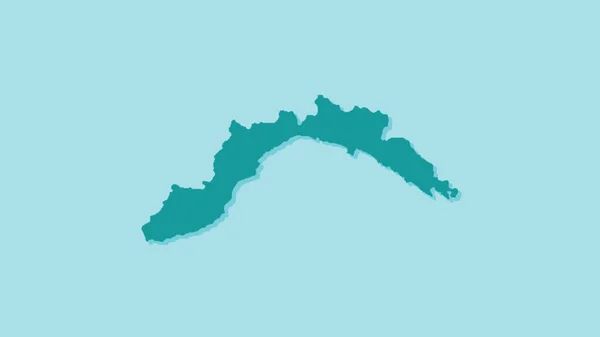 Olasz Liguria Régió Ikonja Világoskék Háttérrel Kék Ikonnal — Stock Vector