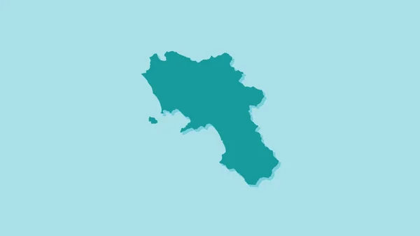 Ikon Dari Daerah Italia Dengan Latar Belakang Biru Muda Dan - Stok Vektor
