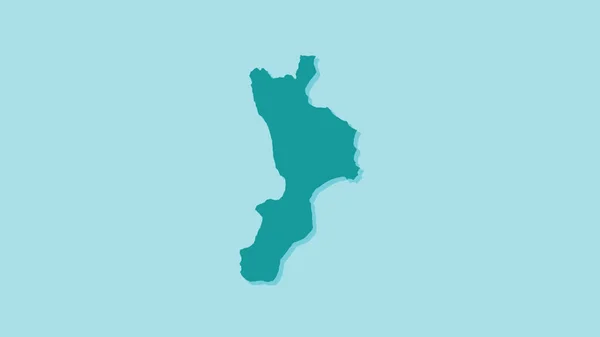 Ikon Daerah Calabria Italia Dengan Latar Belakang Biru Muda Dan - Stok Vektor