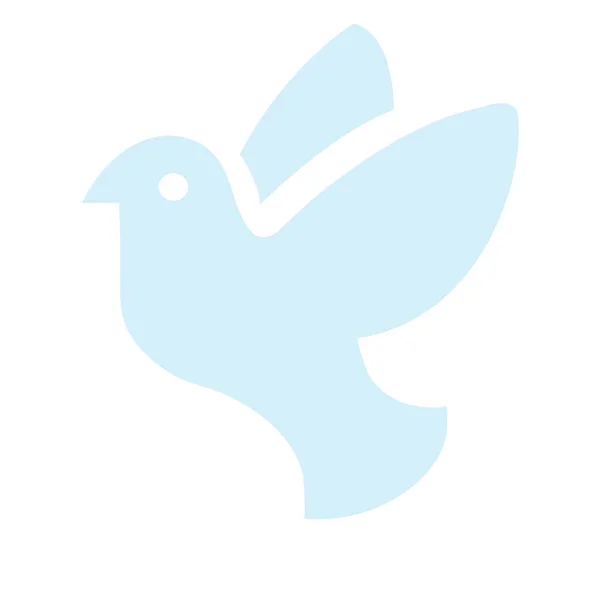 Vector Design Blue Bird White Background — Stock Vector