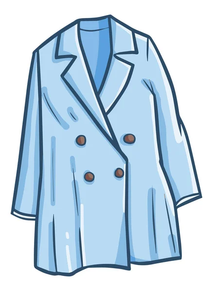 Векторне Мультяшне Блакитне Пальто — стоковий вектор