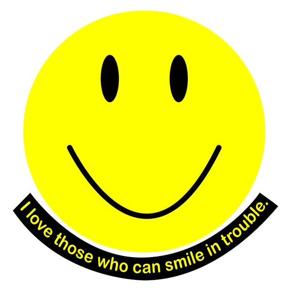 Ein Smiley Gesicht Mit Text Auf Weißem Hintergrund — Stockvektor