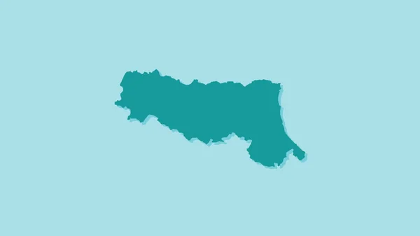意大利地区的图标艾米莉亚罗马尼亚语 带有浅蓝色背景和蓝色图标 — 图库矢量图片