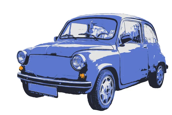 Uma Ilustração Carro Bug Fundo Branco — Vetor de Stock