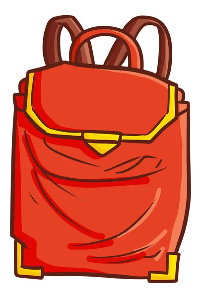 Clip Vertical Simple Una Mochila Roja — Vector de stock