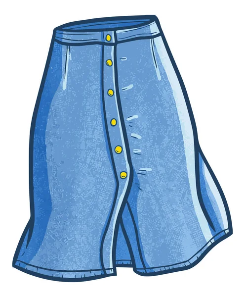 白地にブルーのスカートの縦型のシンプルなクリップアート — ストックベクタ