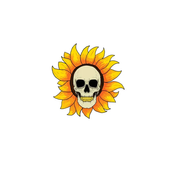 High Detailed Sunflower Illustration Your Merch Logo — Stock Vector