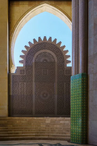 Wnętrze Meczetu Hassan Casablance Maroko — Zdjęcie stockowe