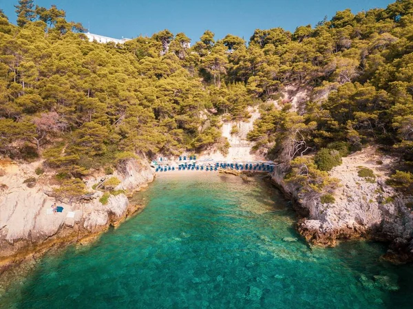 Vista Aérea Del Maravilloso Mar Caribe Las Islas Tremiti Italia — Foto de Stock