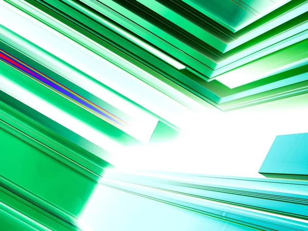 Vykreslení Abstraktního Geometrického Pozadí Zelené Barvě — Stock fotografie