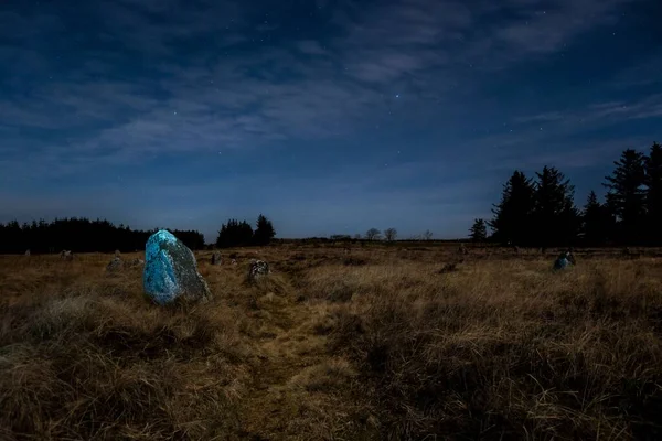 Dänischer Wikingerfriedhof Mit Alten Grabsteinen — Stockfoto