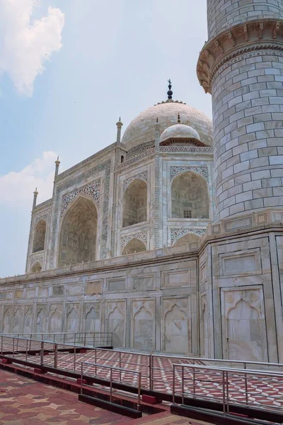 Plano Vertical Del Histórico Taj Mahal Capital Mogol Agra —  Fotos de Stock