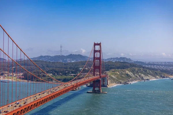 Golden Gate Brug Een Rivier San Francisco Californië — Stockfoto