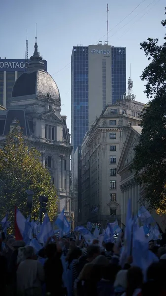 Eine Vertikale Aufnahme Der Plaza Mayo Buenos Aires Argentinien — Stockfoto