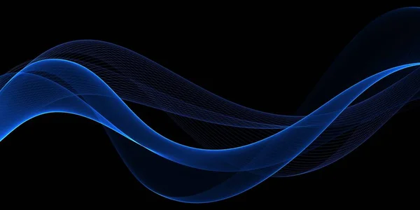 Schöne Weiche Abstrakte Blaue Strömungswelle Hintergrund — Stockfoto