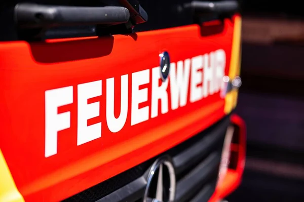 Frontal Part German Fire Truck — Stock Photo, Image