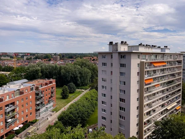 Letecký Pohled Rezidenční Čtvrť Bruselu — Stock fotografie