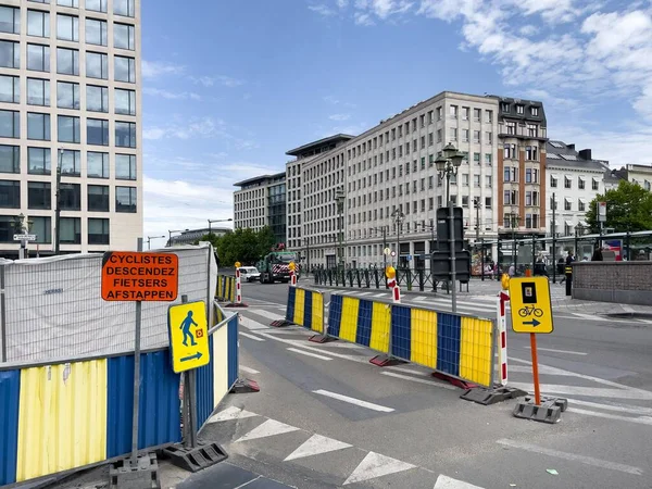 Road Reconstruction Brussels — Stock Photo, Image