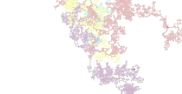 Een Kleurrijke Vierkanten Wereldkaart Witte Achtergrond — Stockfoto