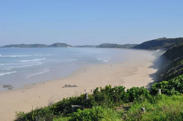Sunny Misty Beach Scene Africa — Stock Photo, Image
