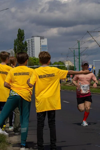 Uma Foto Vertical Dos Participantes Wings Life World Run 2022 — Fotografia de Stock